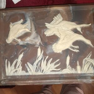 Vintage Incolay Stone Jewelry Box